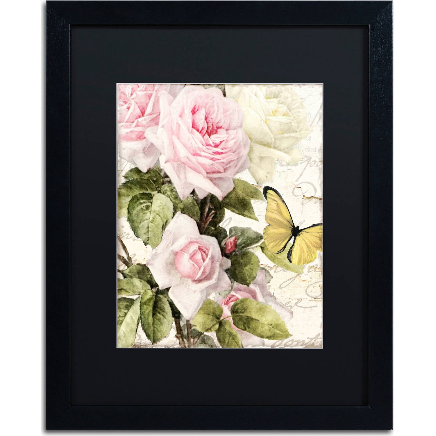 Trademark Fine Art "Flora Bella" Canvas Art by Color Bakery, Black Matte, Black Frame