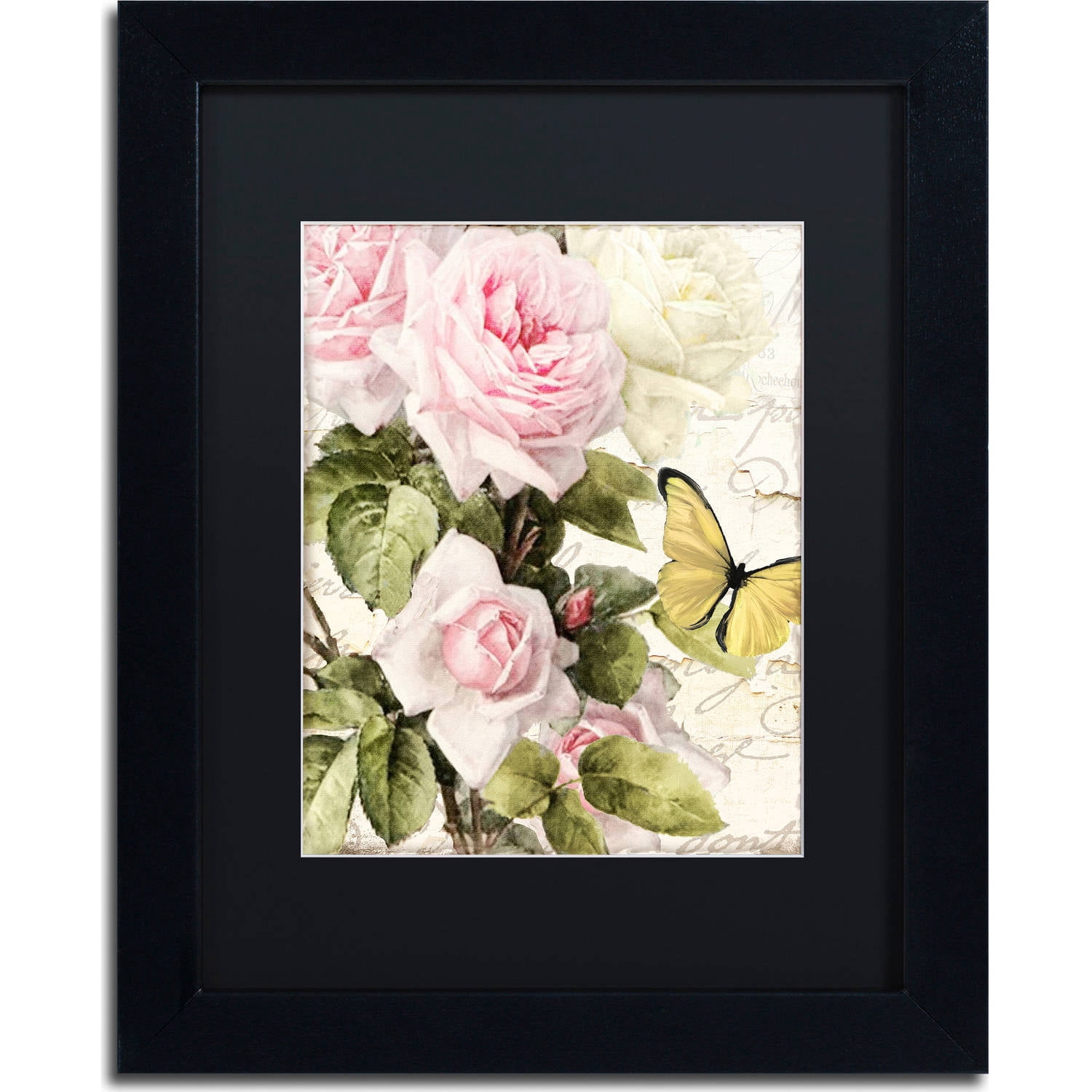 Trademark Fine Art "Flora Bella" Canvas Art by Color Bakery, Black Matte, Black Frame
