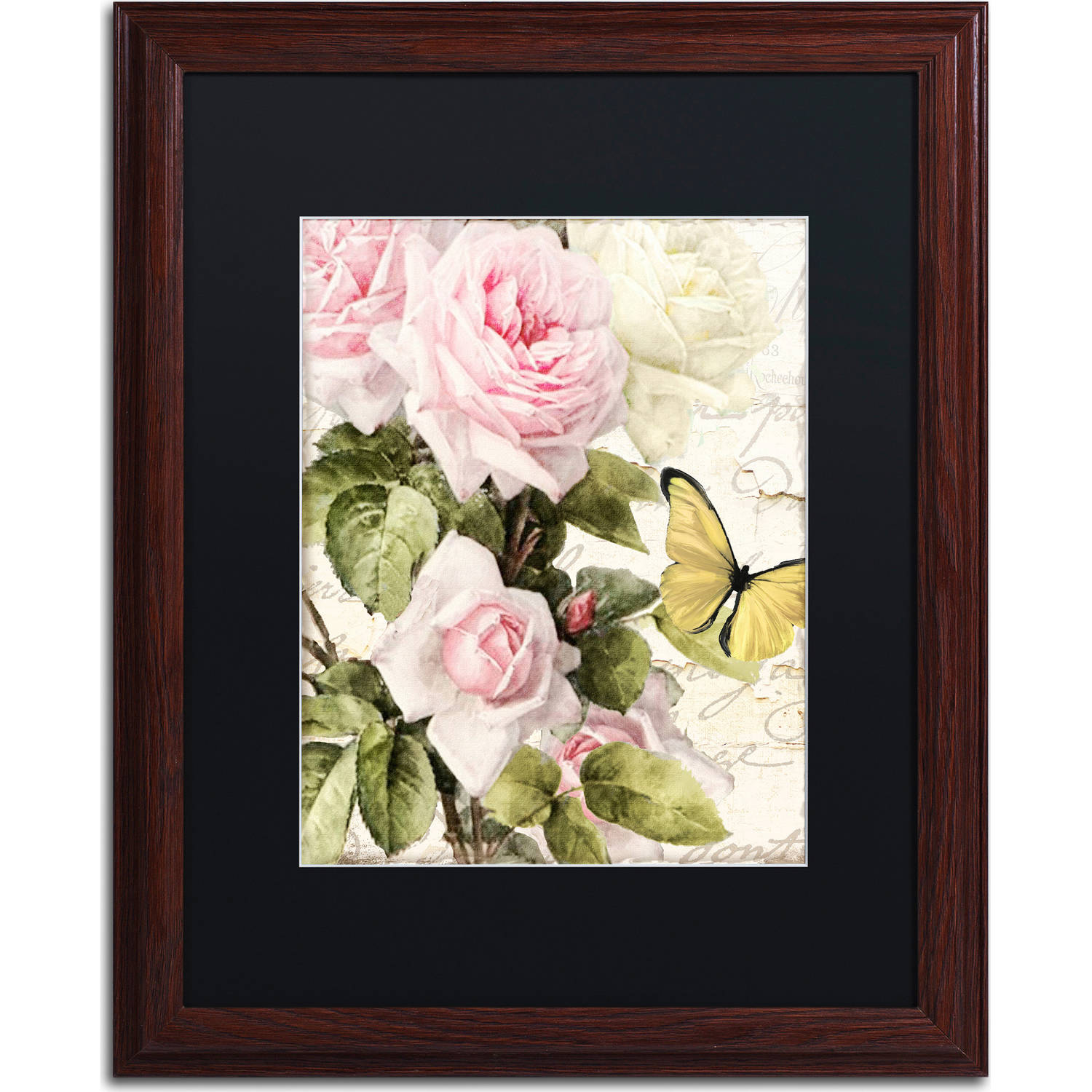 Trademark Fine Art "Flora Bella" Canvas Art by Color Bakery, Black Matte, Wood Frame