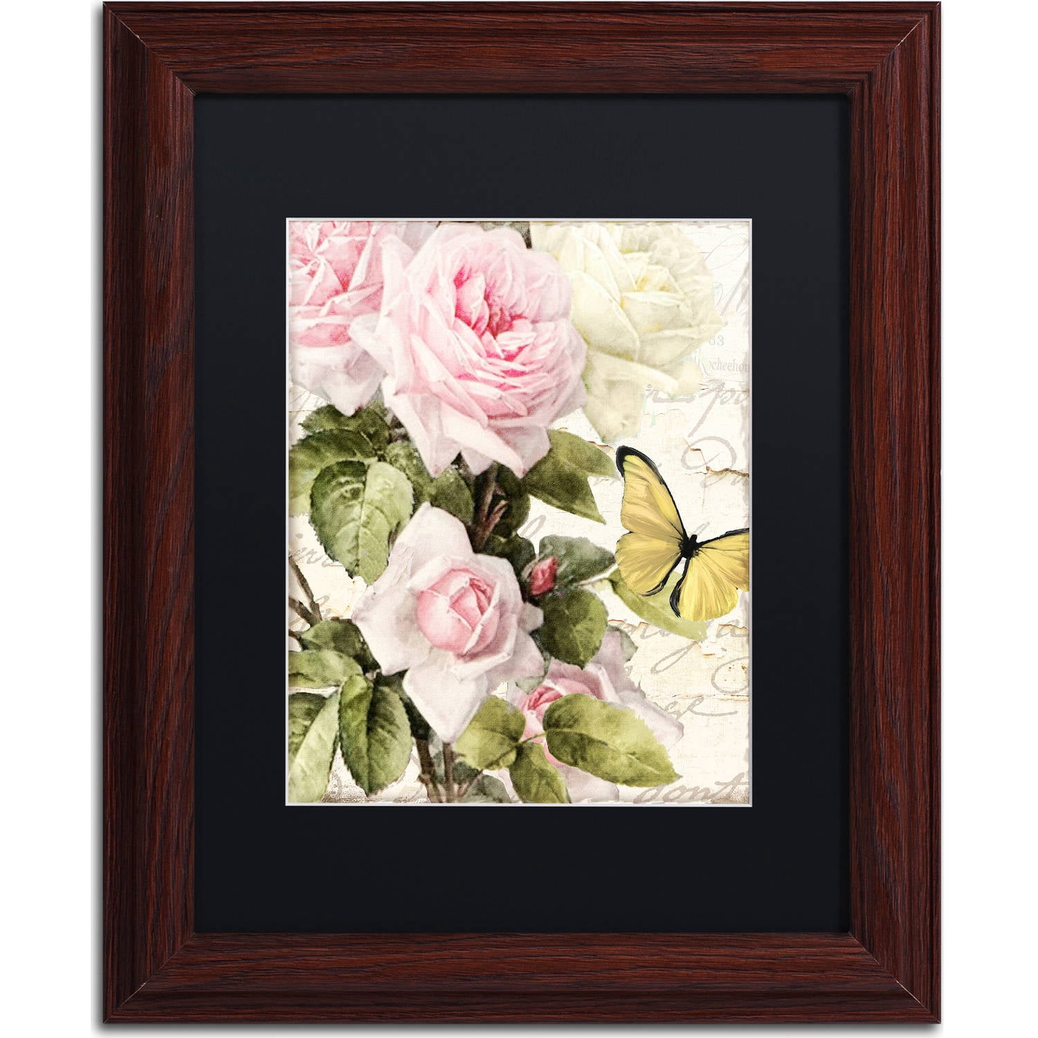 Trademark Fine Art "Flora Bella" Canvas Art by Color Bakery, Black Matte, Wood Frame