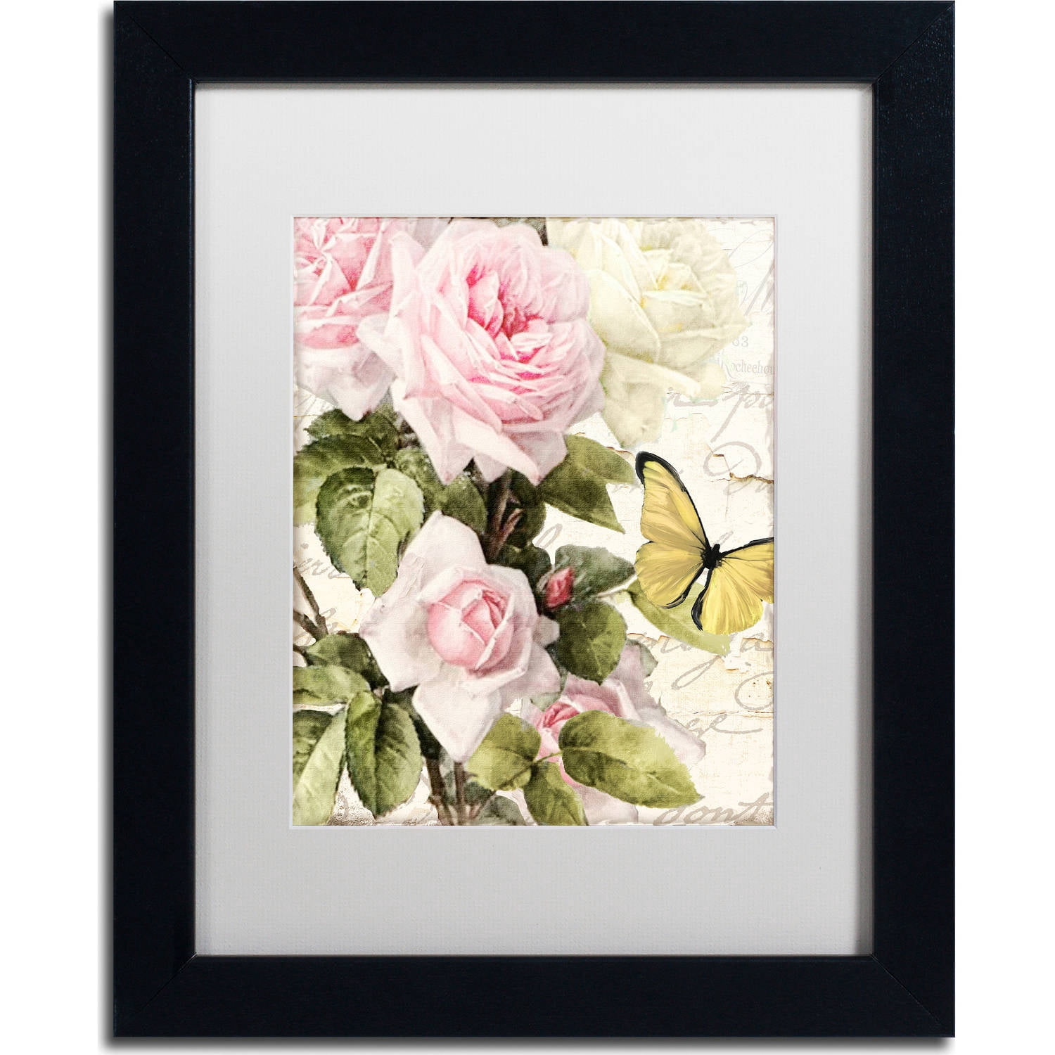 Trademark Fine Art "Flora Bella" Canvas Art by Color Bakery, White Matte, Black Frame