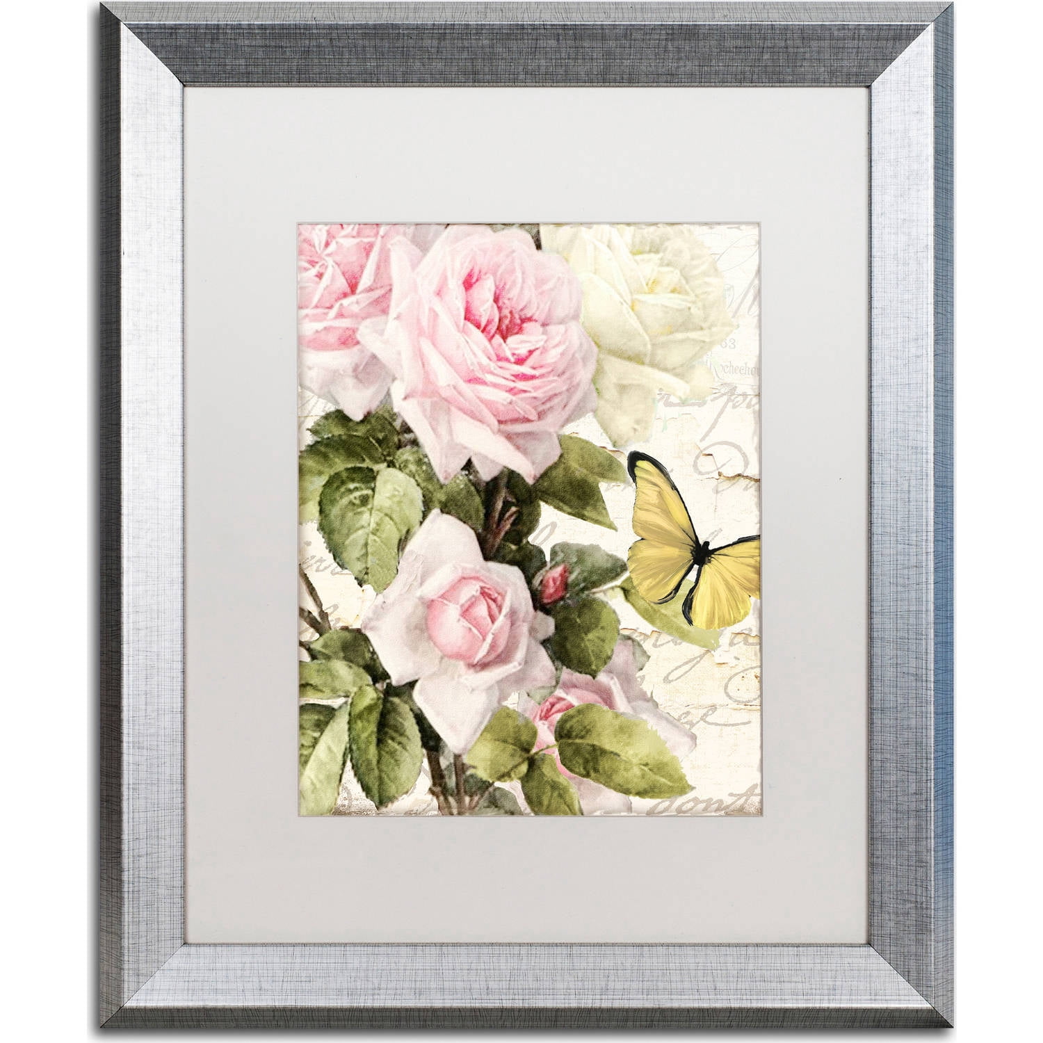 Trademark Fine Art "Flora Bella" Canvas Art by Color Bakery, White Matte, Silver Frame