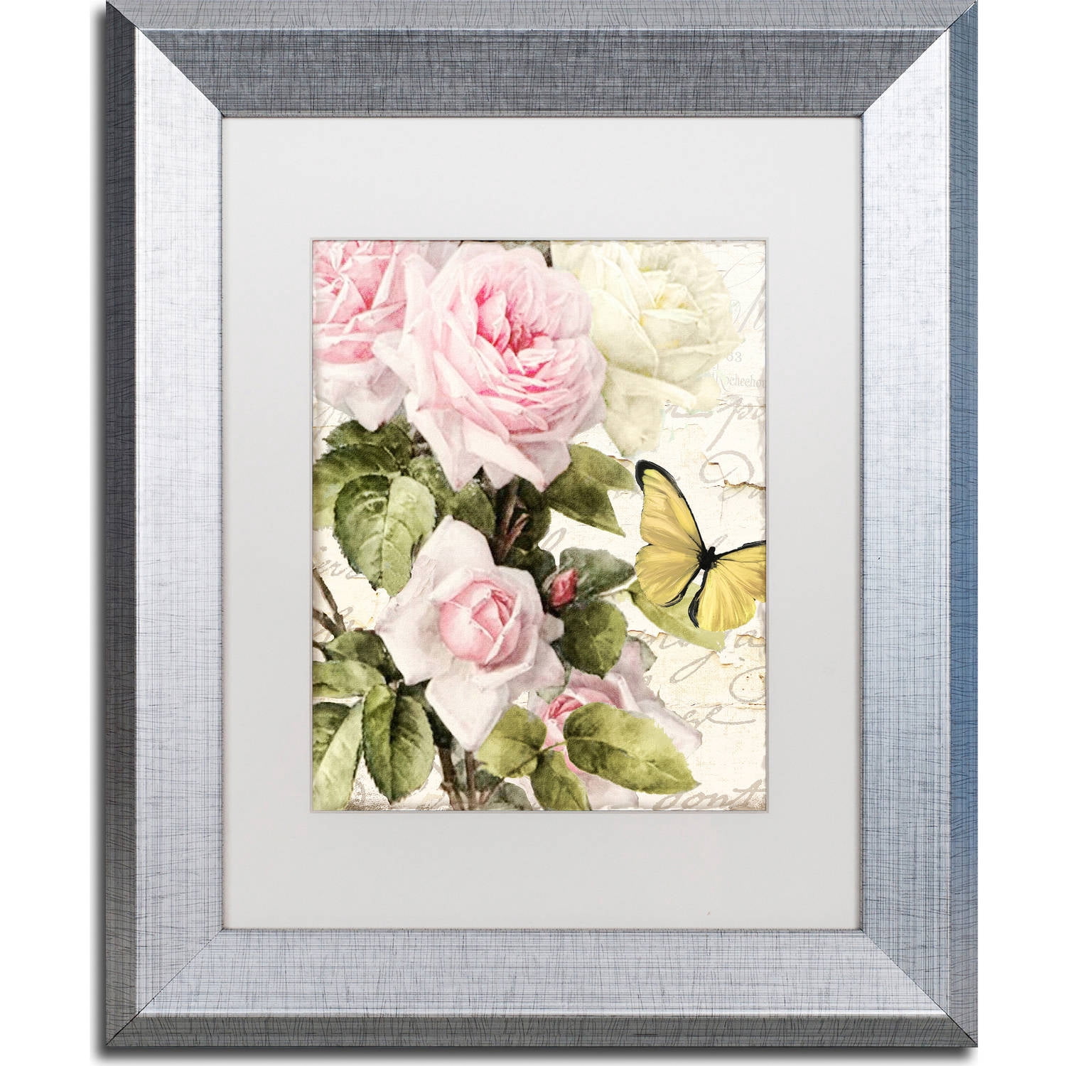 Trademark Fine Art "Flora Bella" Canvas Art by Color Bakery, White Matte, Silver Frame