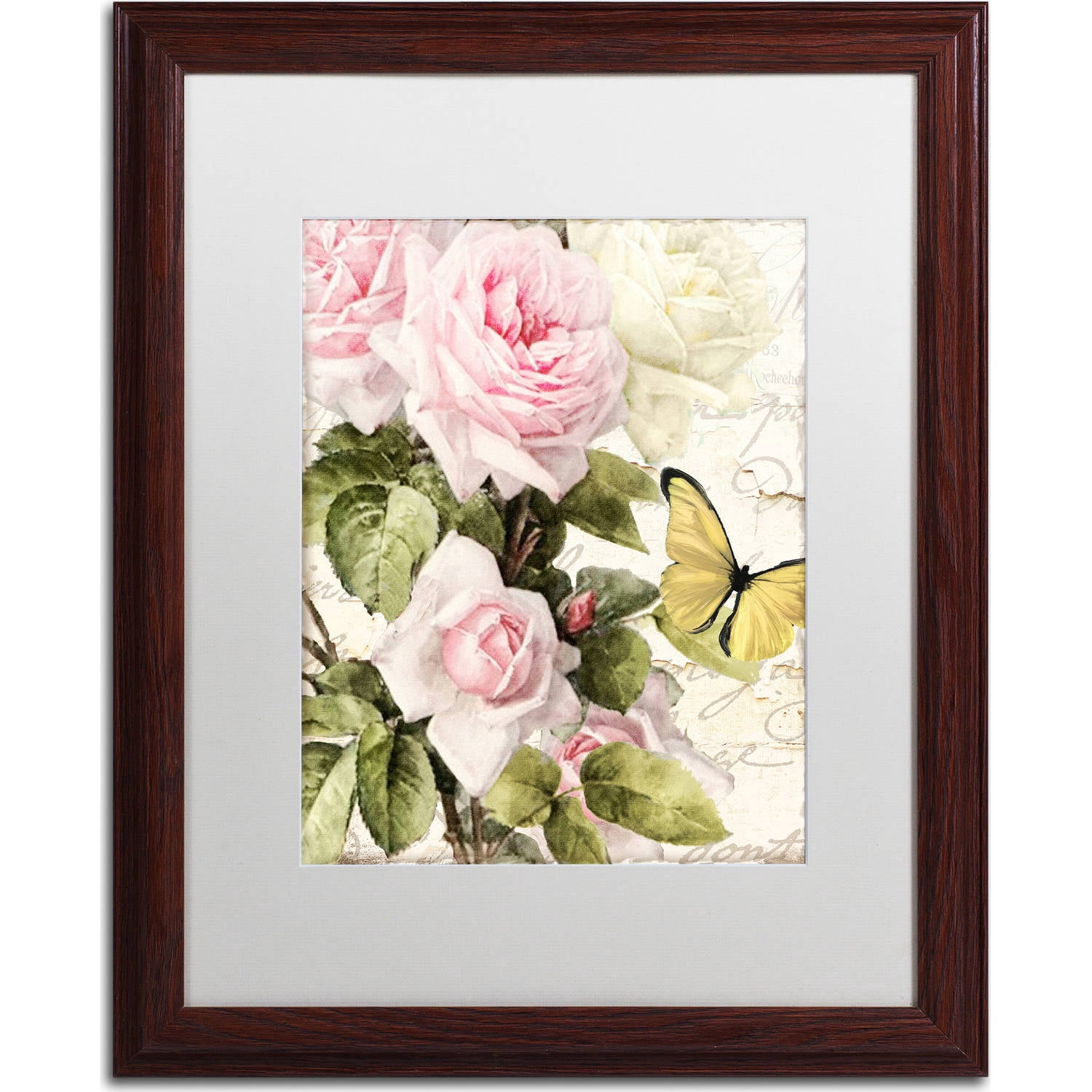 Trademark Fine Art "Flora Bella" Canvas Art by Color Bakery, White Matte, Wood Frame