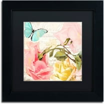 Trademark Fine Art "Florabella I" Canvas Art by Color Bakery Black Matte, Black Frame