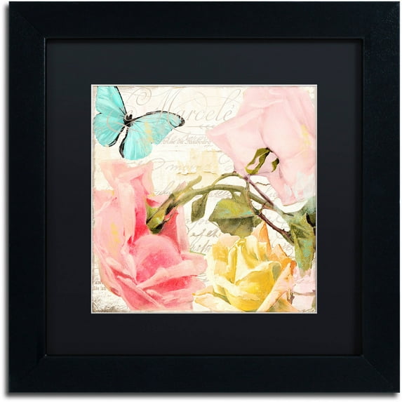 Trademark Fine Art "Florabella I" Canvas Art by Color Bakery Black Matte, Black Frame