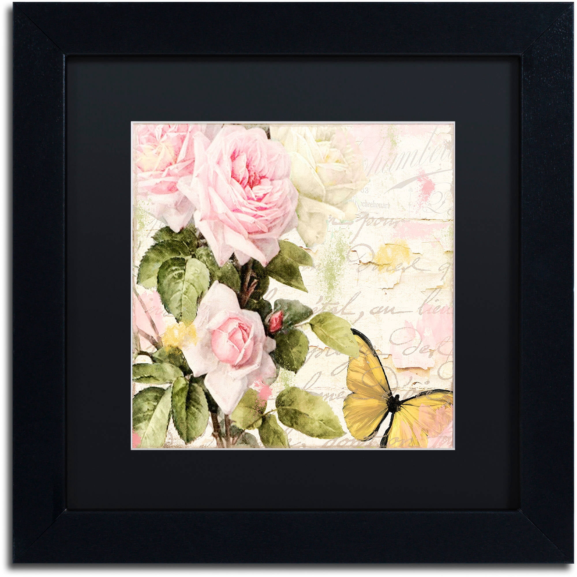 Trademark Fine Art "Florabella II" Canvas Art by Color Bakery Black Matte, Black Frame