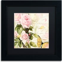 Trademark Fine Art "Florabella II" Canvas Art by Color Bakery Black Matte, Black Frame