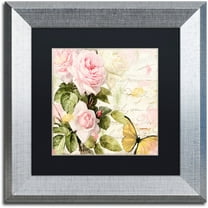 Trademark Fine Art "Florabella II" Canvas Art by Color Bakery Black Matte, Silver Frame