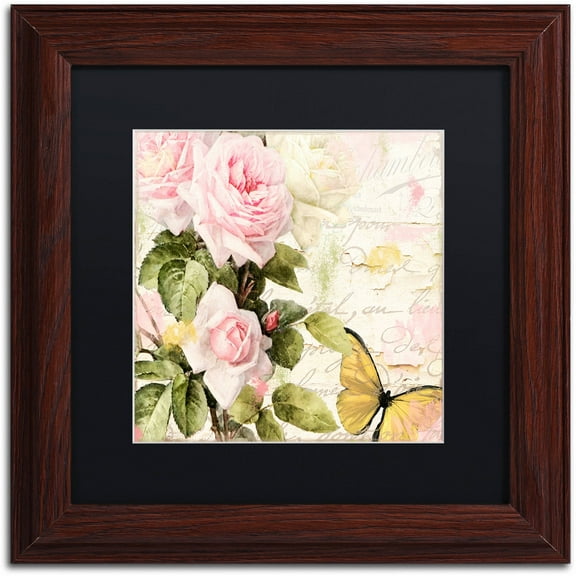 Trademark Fine Art "Florabella II" Canvas Art by Color Bakery Black Matte, Wood Frame
