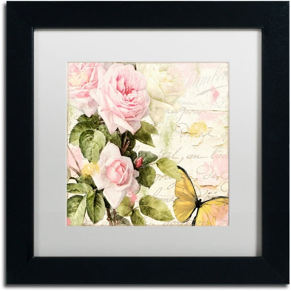 Trademark Fine Art "Florabella II" Canvas Art by Color Bakery White Matte, Black Frame
