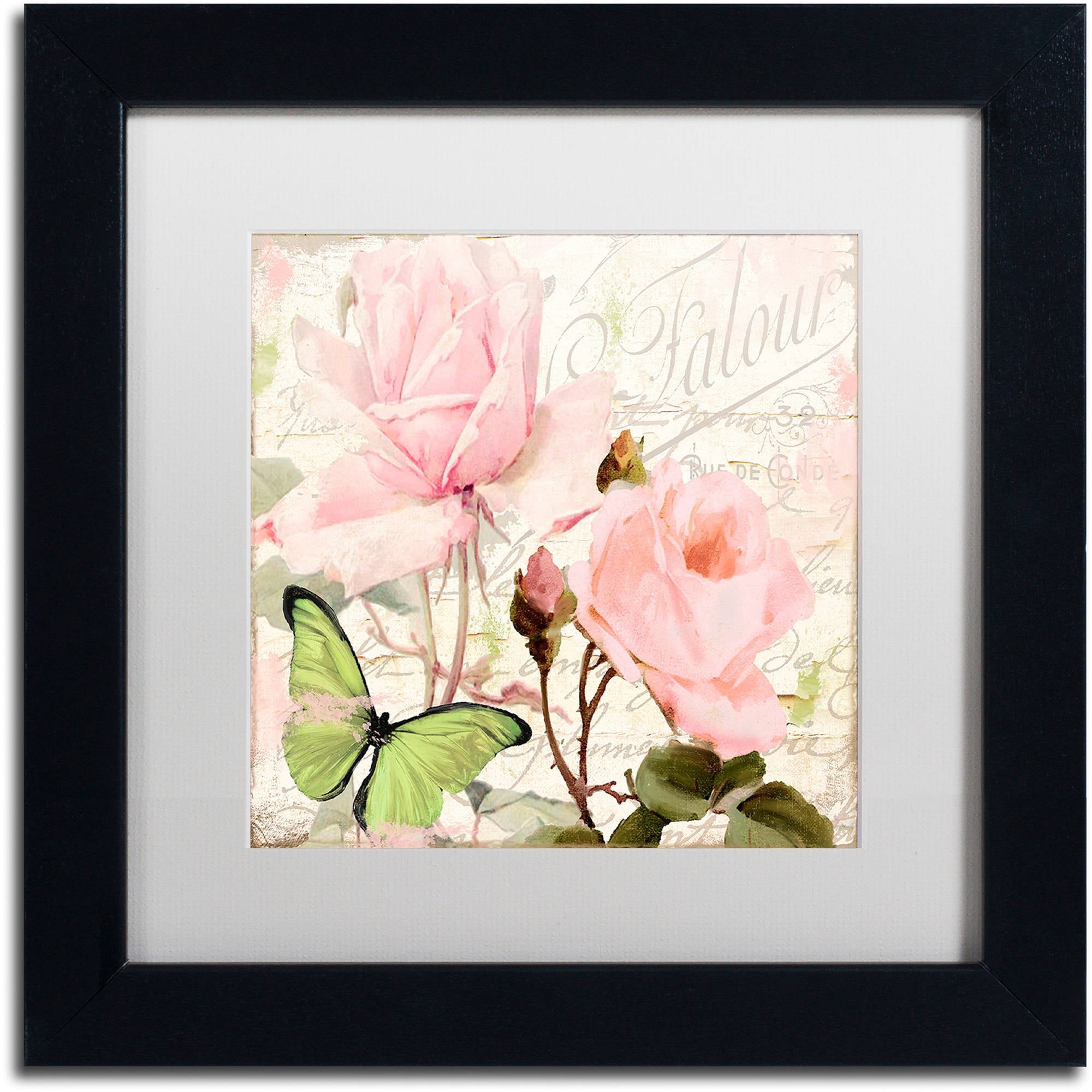 Trademark Fine Art "Florabella III" Canvas Art by Color Bakery White Matte, Black Frame