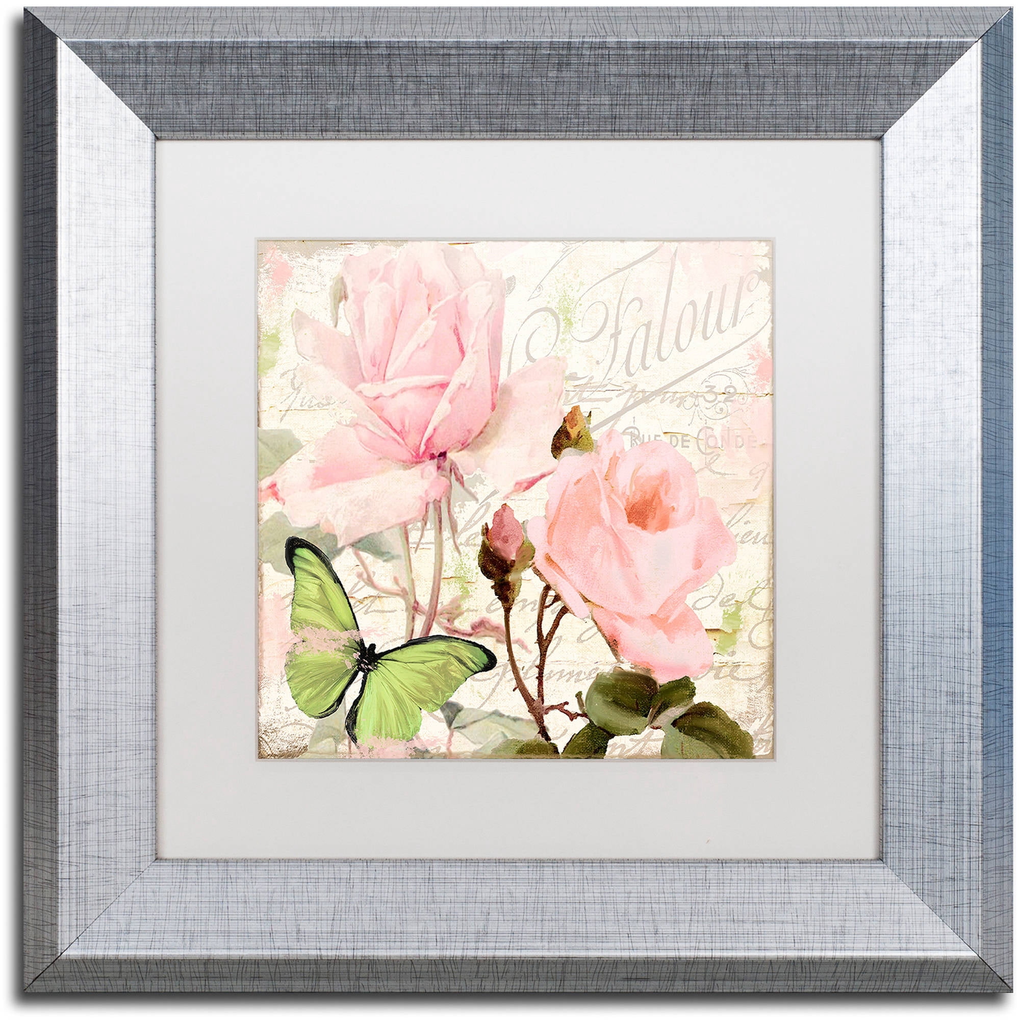 Trademark Fine Art "Florabella III" Canvas Art by Color Bakery White Matte, Silver Frame