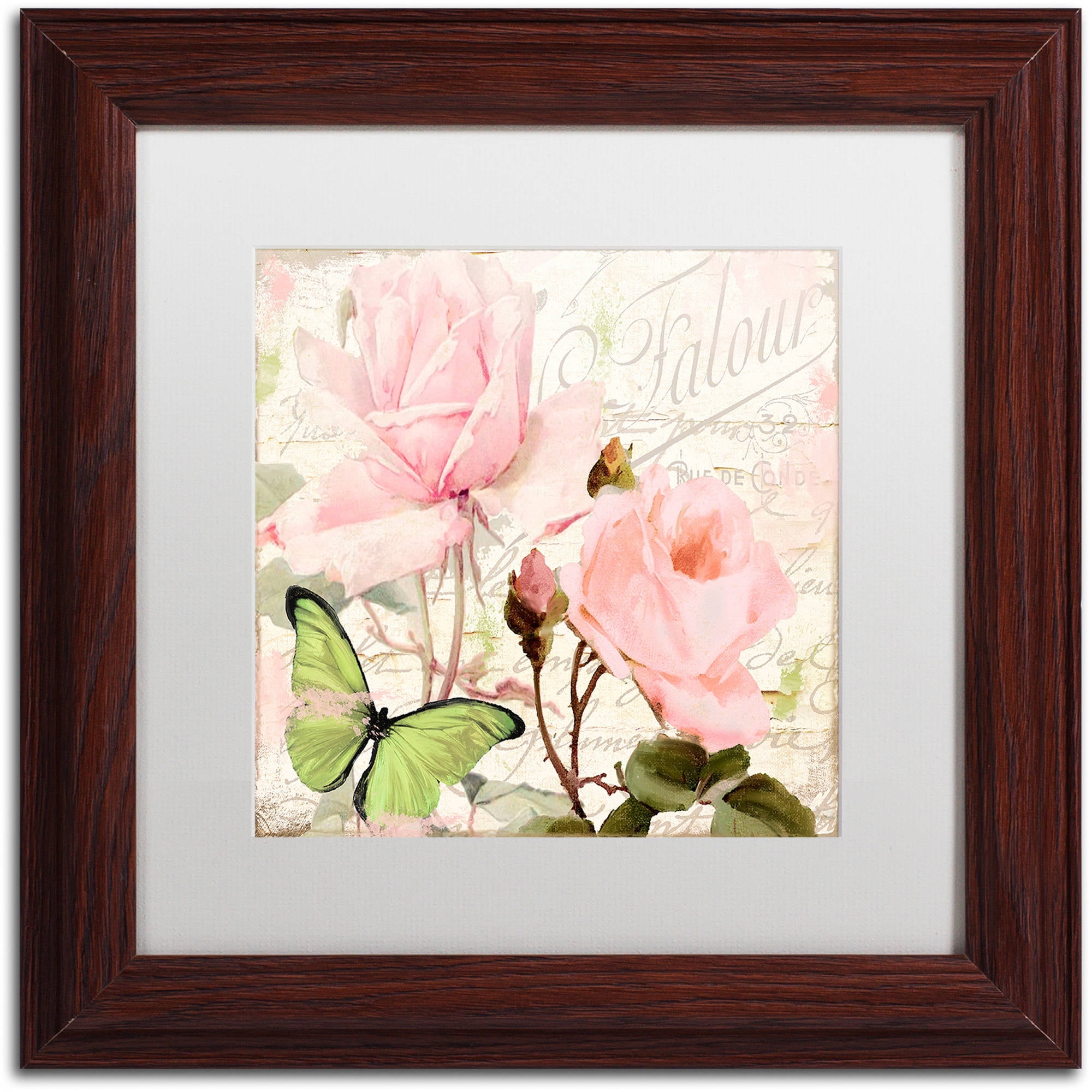 Trademark Fine Art "Florabella III" Canvas Art by Color Bakery White Matte, Wood Frame
