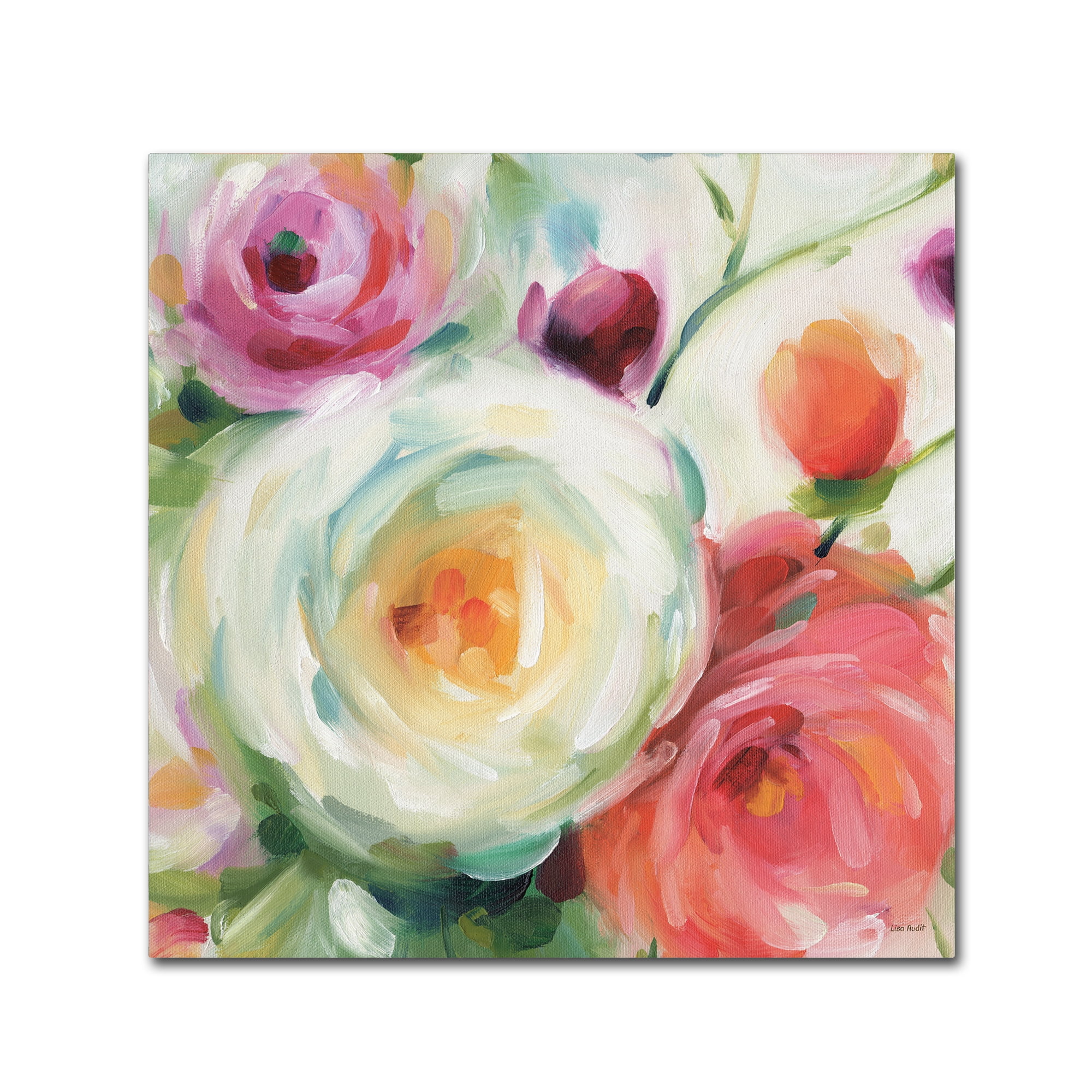 Florabundance II 14x14 Floral Wrapped Canvas Art
