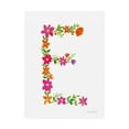 thumbnail image 1 of Trademark Fine Art 'Floral Alphabet Letter V' Canvas Art by Farida Zaman, 1 of 4