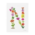 thumbnail image 1 of Trademark Fine Art 'Floral Alphabet Letter XIV' Canvas Art by Farida Zaman, 1 of 4