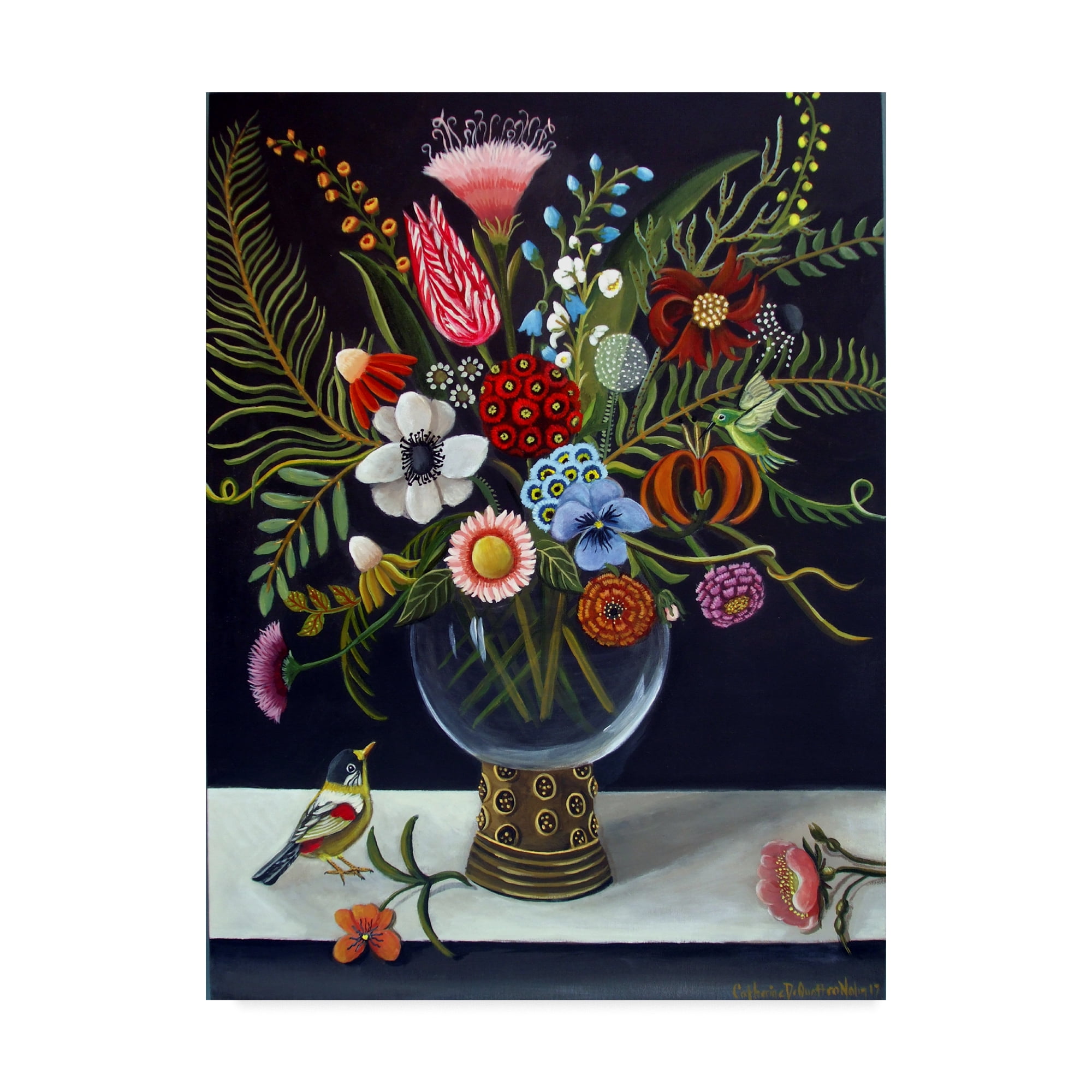 Trademark Fine Art 'Floral Best' Canvas Art by Catherine A Nolin
