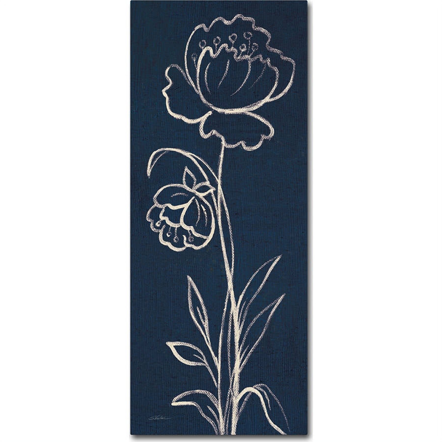 Trademark Fine Art Floral & Botanical Canvas Art ' Indigo Floral II ' by Silvia Vassileva