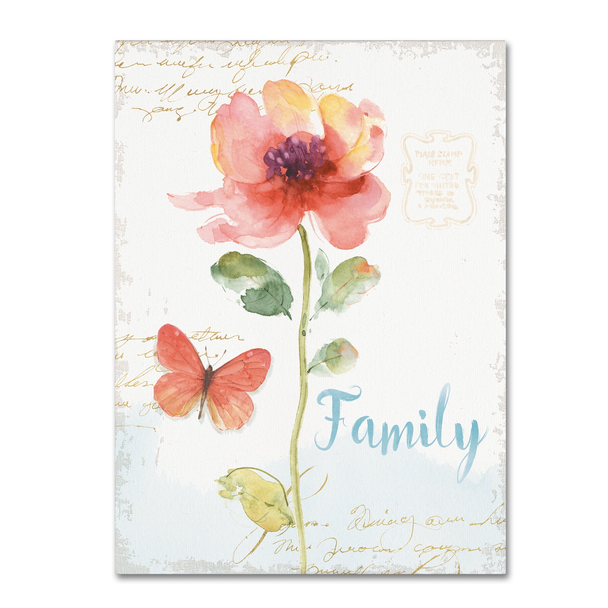 Trademark Fine Art Floral & Botanical Canvas Art ' Rainbow Seeds Floral IX Family ' by Lisa Audit