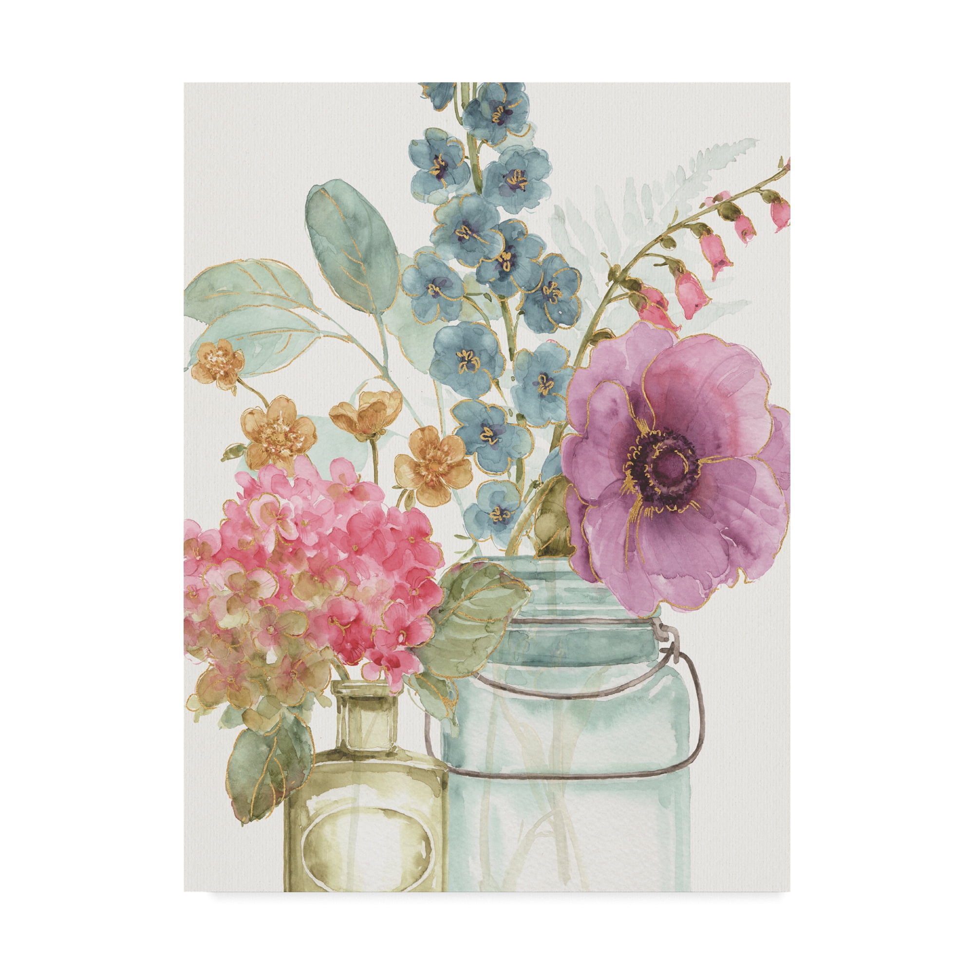 Trademark Fine Art Floral Canvas Art ' Rainbow Seeds Flowers Viii ' by Lisa Audit
