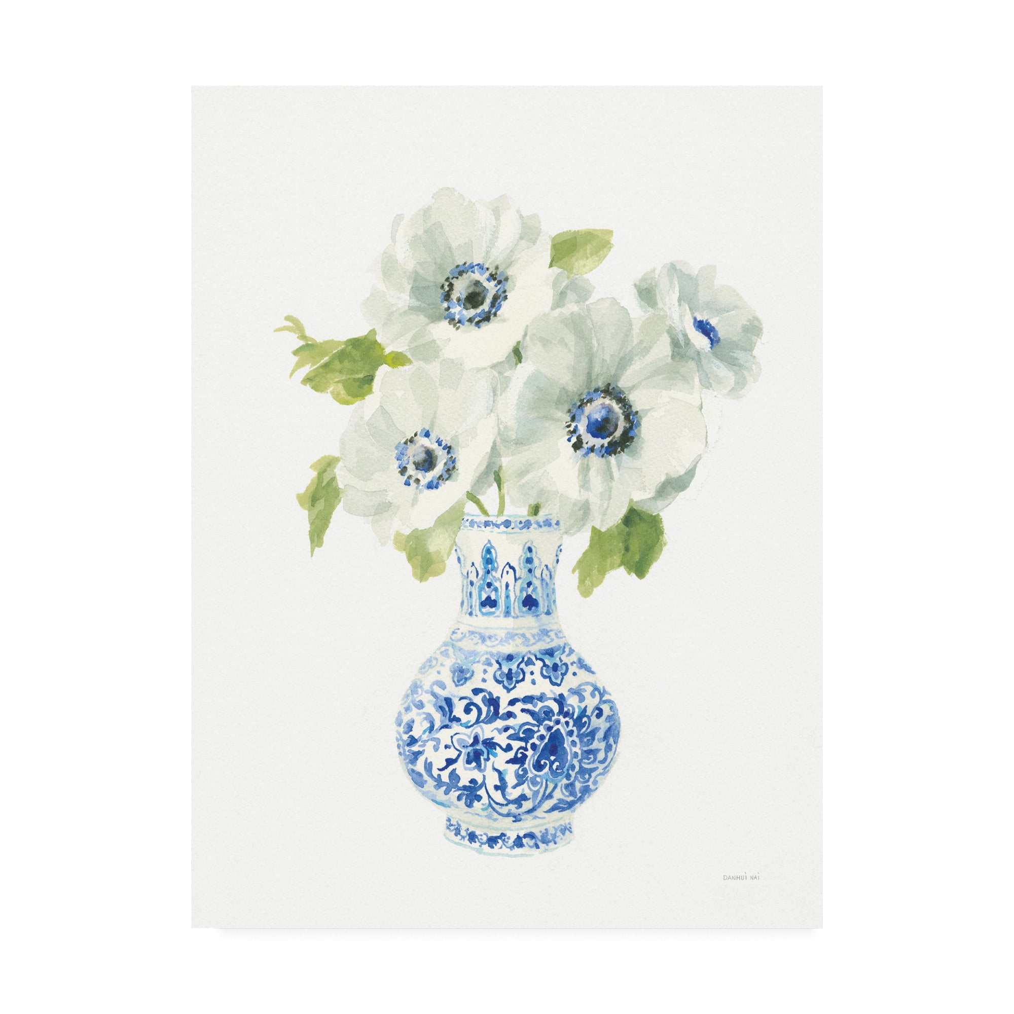 Trademark Fine Art 'Floral Chinoiserie White I' Canvas Art by Danhui Nai