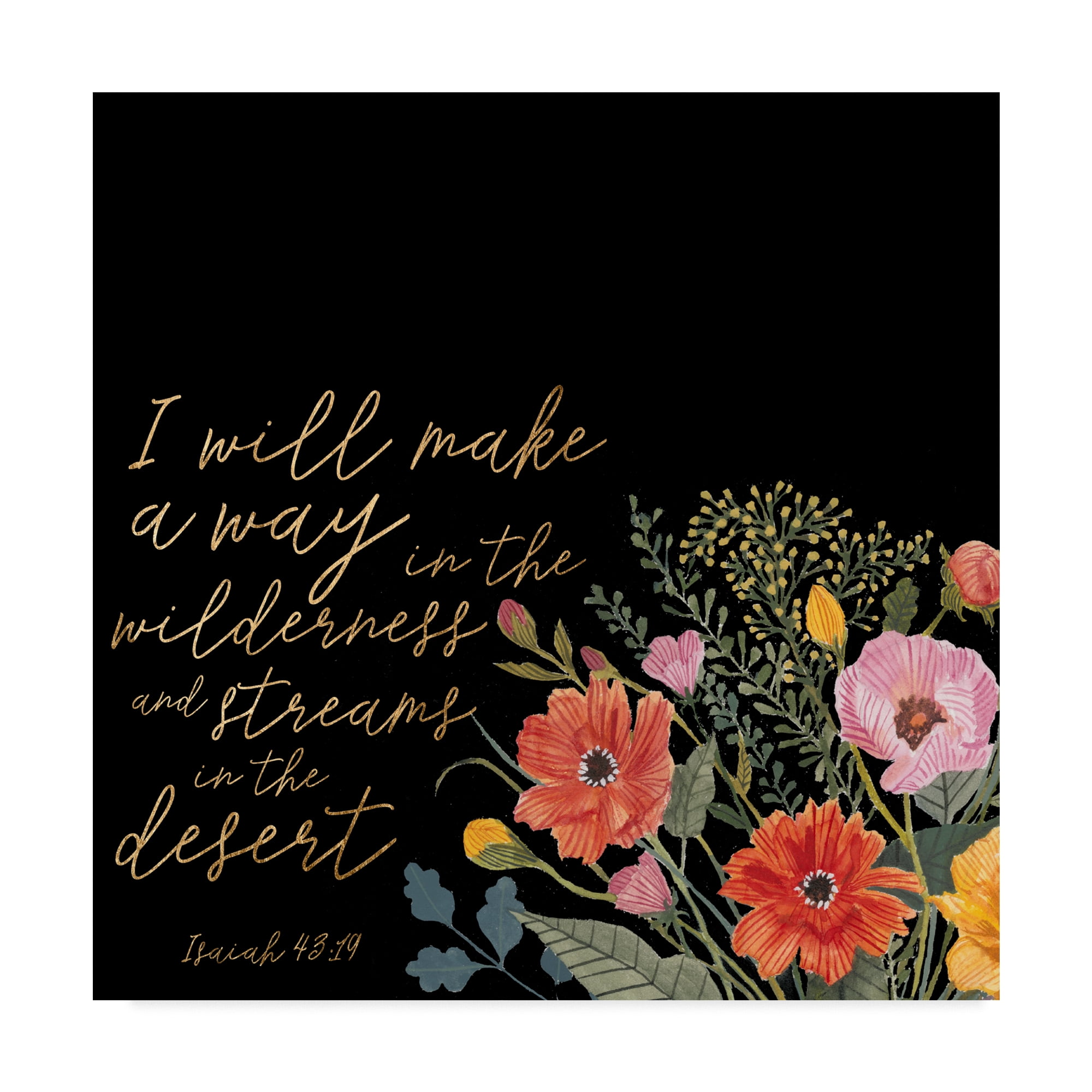 Trademark Fine Art 'Floral Faith IV' Canvas Art by Studio W