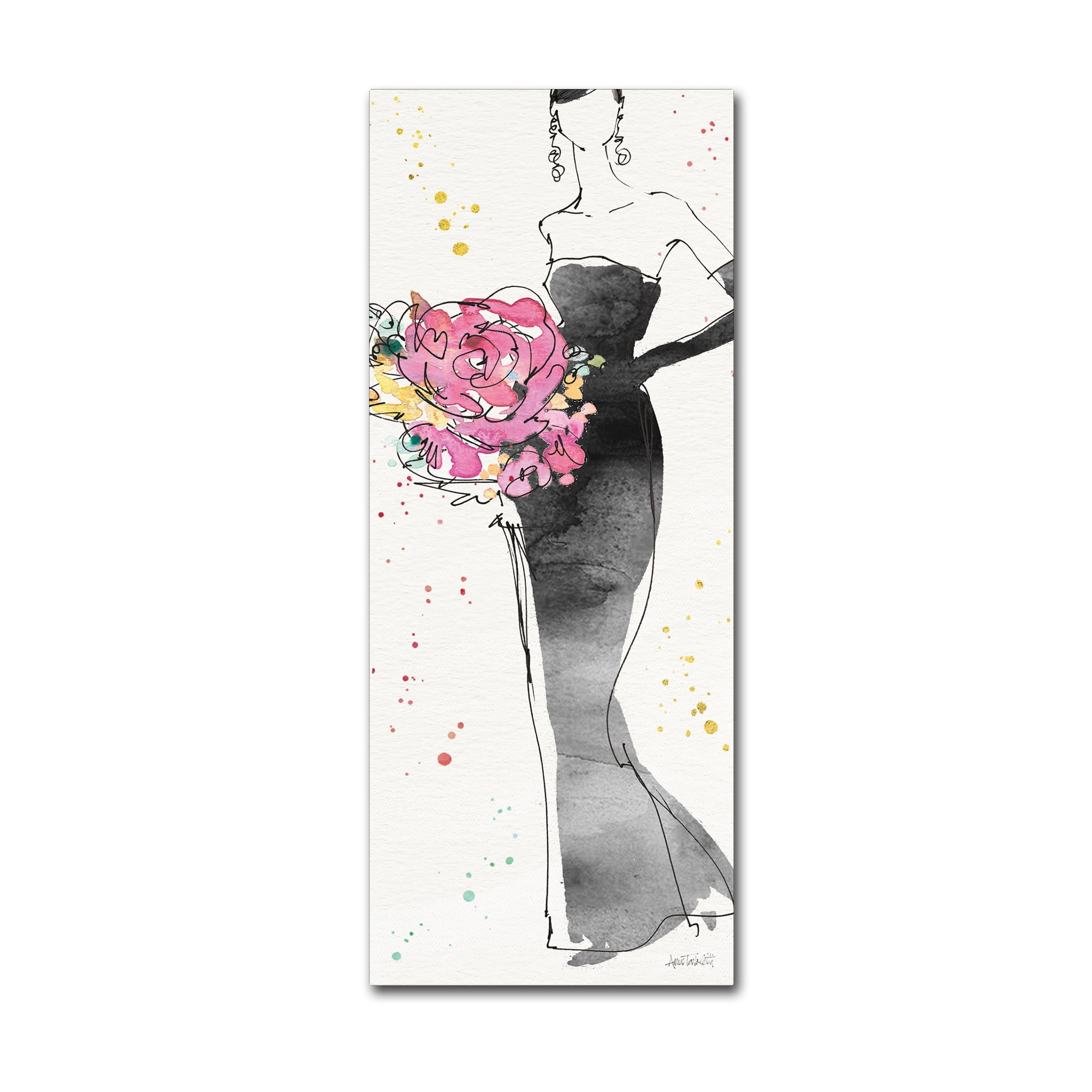 Trademark Fine Art 'Floral Fashion III' Canvas Art by Anne Tavoletti