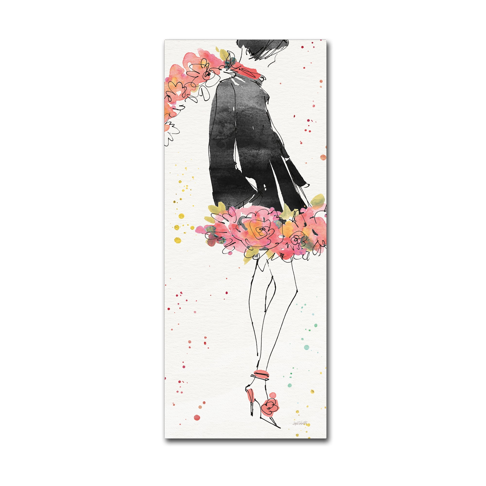 Trademark Fine Art 'Floral Fashion IV' Canvas Art by Anne Tavoletti