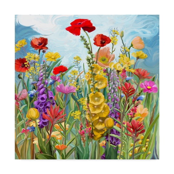 Trademark Fine Art 'Floral Fields 1' Canvas Art by Art Licensing Studio
