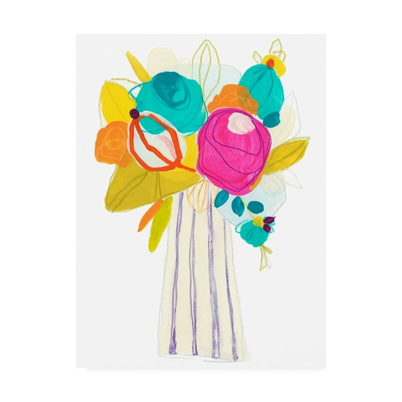 Trademark Fine Art 'Floral Fiesta Abstract' Canvas Art by June Erica Vess