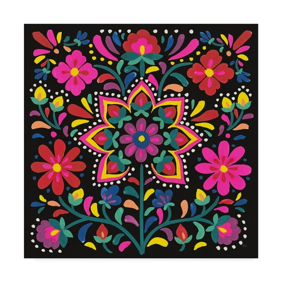 Trademark Fine Art 'Floral Fiesta III' Canvas Art by Laura Marshall