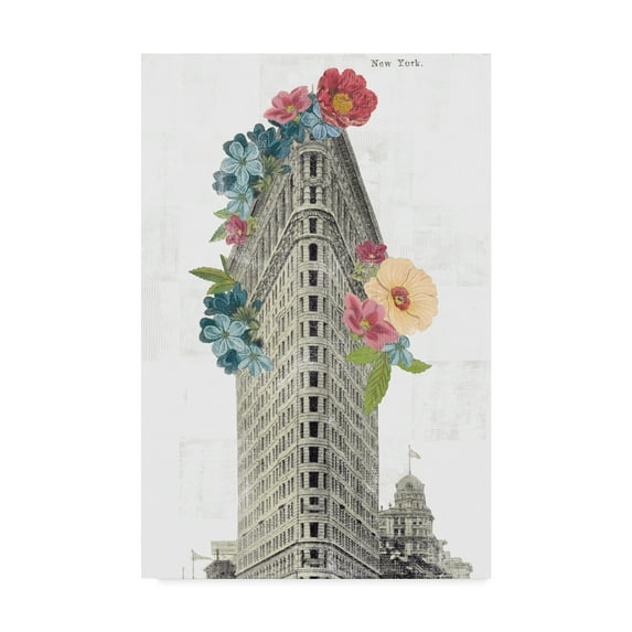 Trademark Fine Art 'Floral Flat Iron' Canvas Art by Wild Apple Portfolio