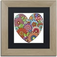 thumbnail image 1 of Trademark Fine Art "Floral Heart" Canvas Art by Hello Angel, Black Matte, Birch Frame, 1 of 4