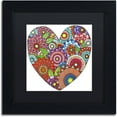 thumbnail image 1 of Trademark Fine Art "Floral Heart" Canvas Art by Hello Angel, Black Matte, Black Frame, 1 of 4