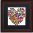 thumbnail image 1 of Trademark Fine Art "Floral Heart" Canvas Art by Hello Angel, Black Matte, Wood Frame, 1 of 4