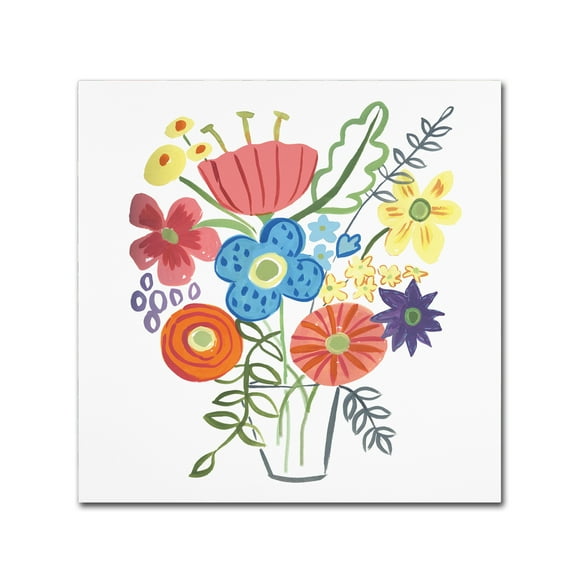 Trademark Fine Art 'Floral Medley I' Canvas Art by Farida Zaman