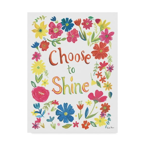 Trademark Fine Art 'Floral Quote IV' Canvas Art by Farida Zaman