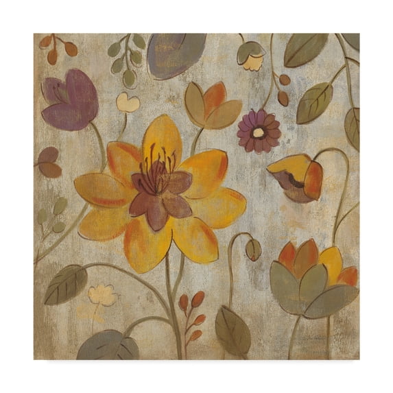 Trademark Fine Art 'Floral Song II' Canvas Art by Silvia Vassileva