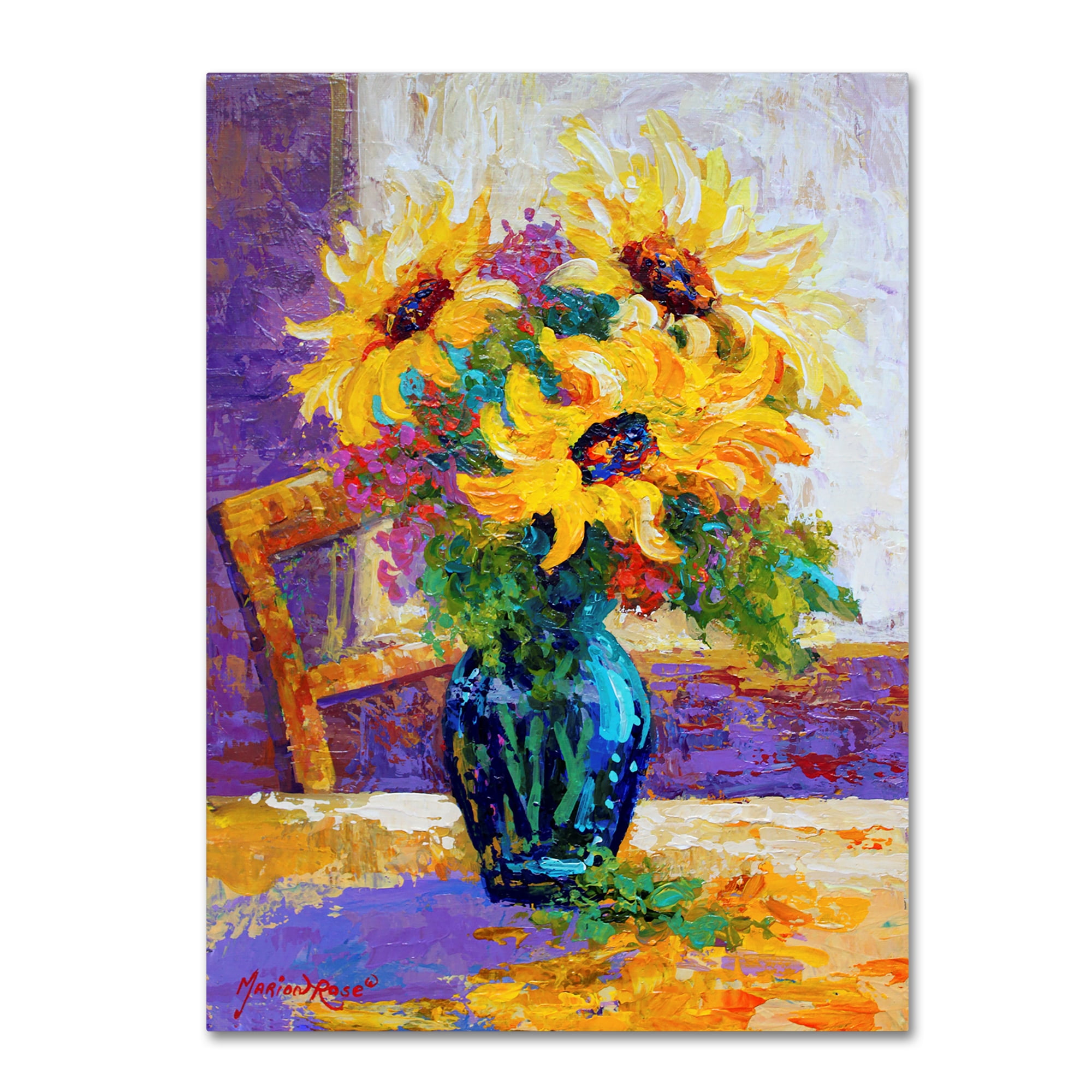Trademark Fine Art 'Floral Study' Canvas Art by Marion Rose