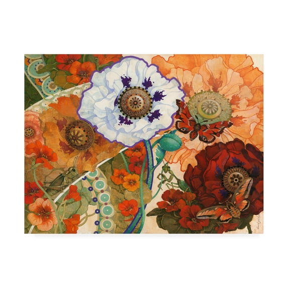 Trademark Fine Art 'Floral Tapestry' Canvas Art by David Galchutt