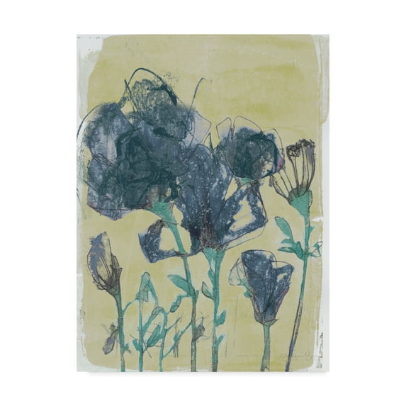 Trademark Fine Art 'Floral Vignette III' Canvas Art by Jennifer Goldberger