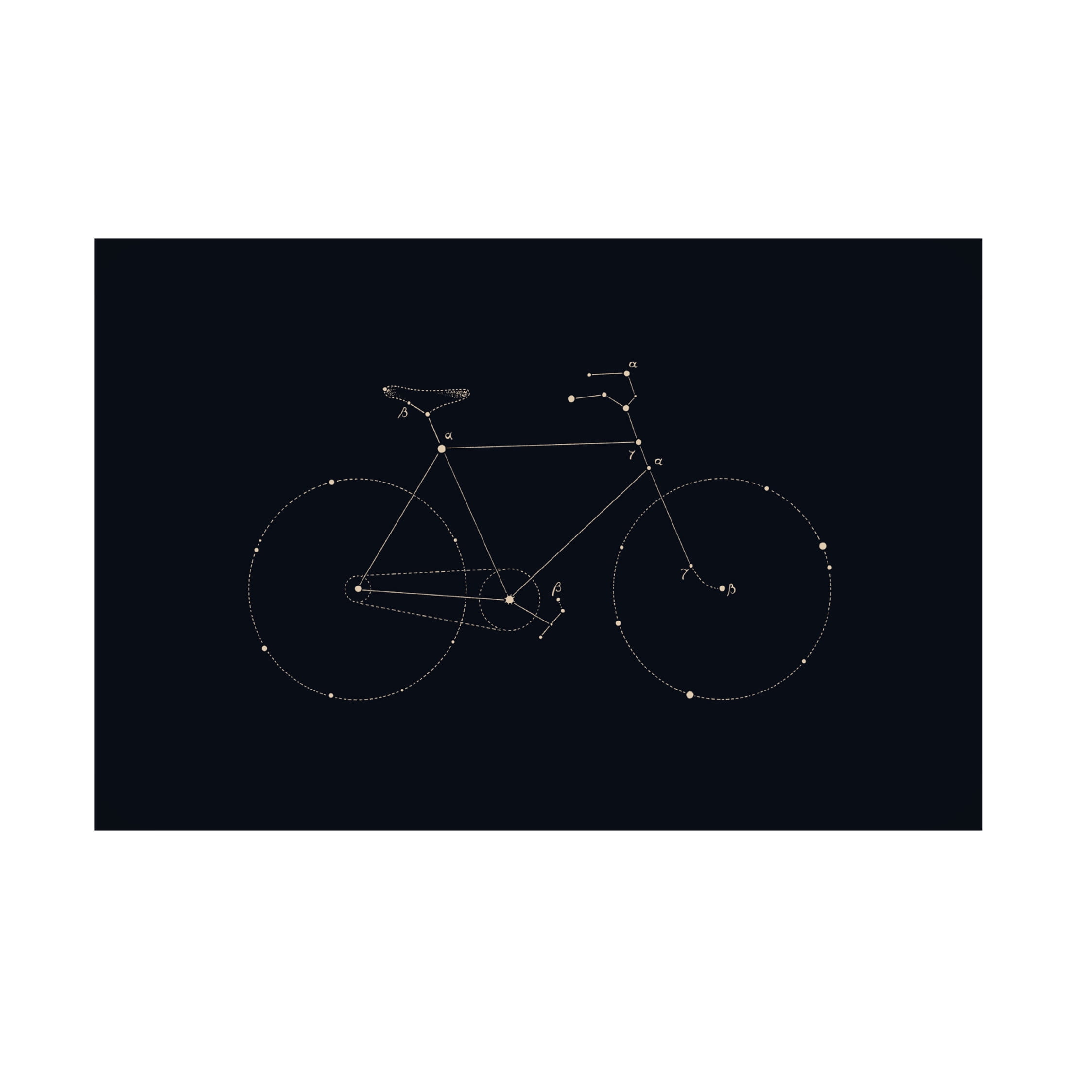 Trademark Fine Art Florent Bodart Bike Constellation Canvas Wall Art