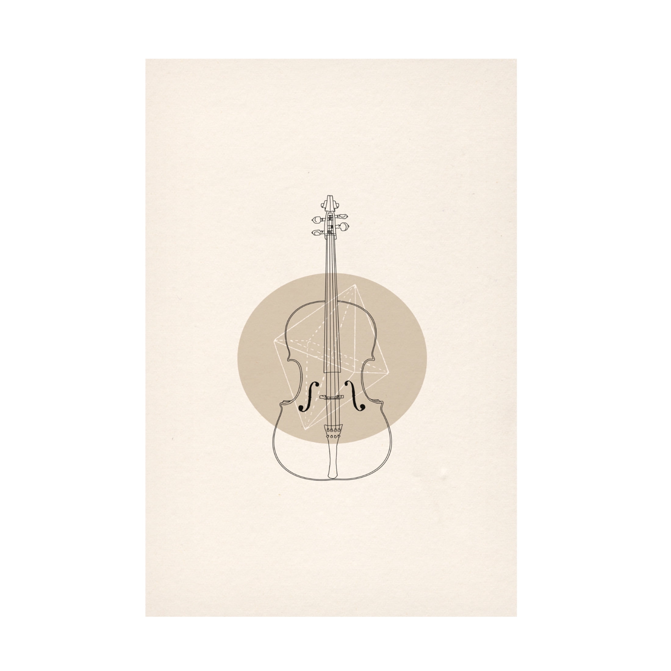 Trademark Fine Art Florent Bodart Cello Geo Canvas Wall Art