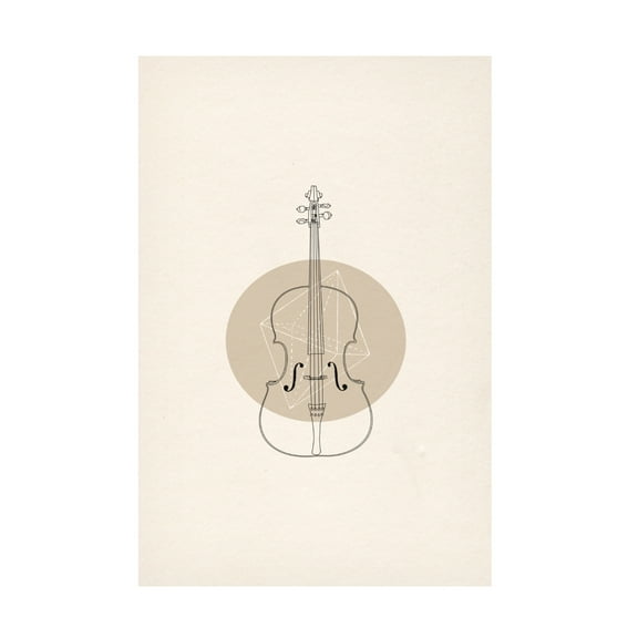 Trademark Fine Art Florent Bodart Cello Geo Canvas Wall Art