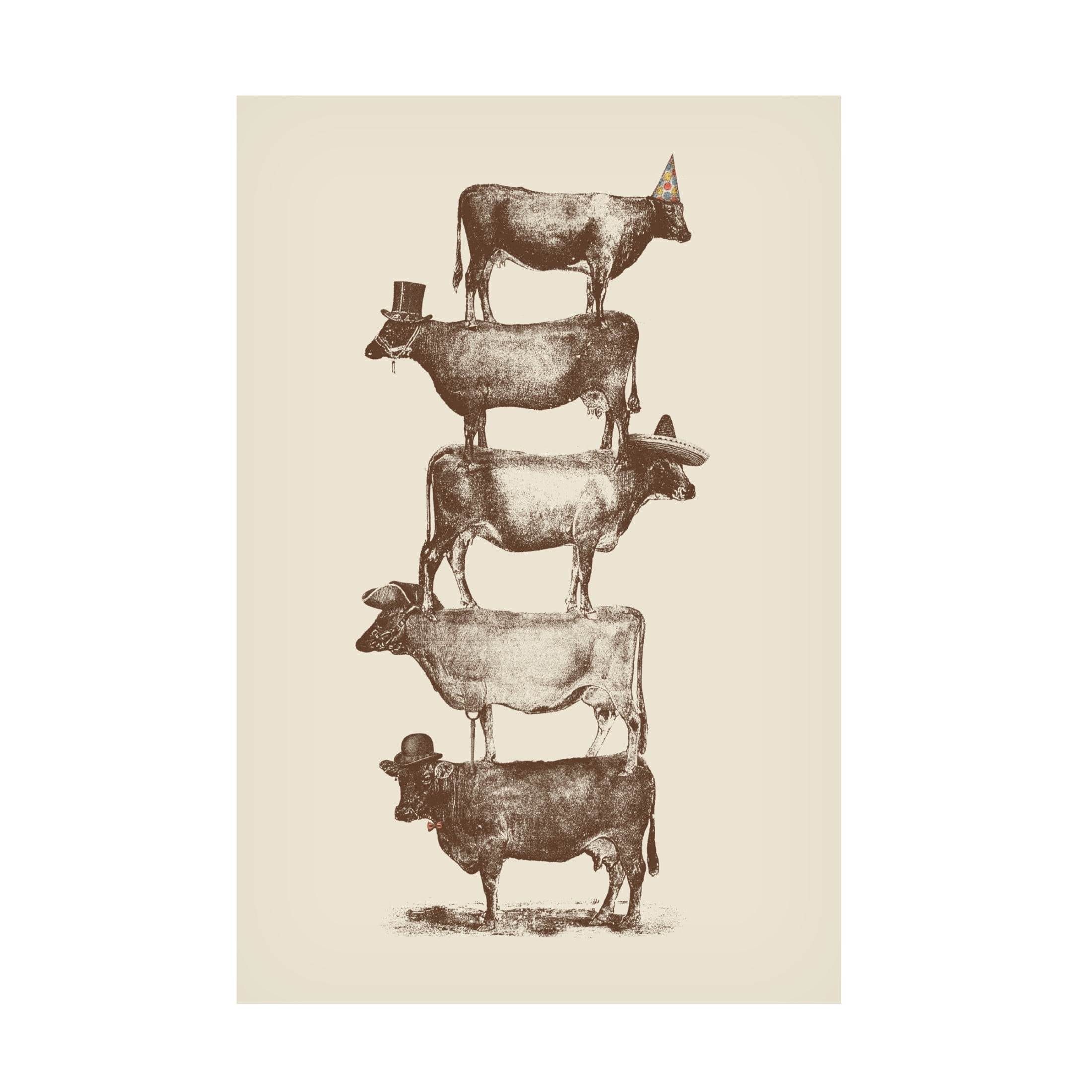 Trademark Fine Art Florent Bodart Cow Cow Nuts Canvas Wall Art