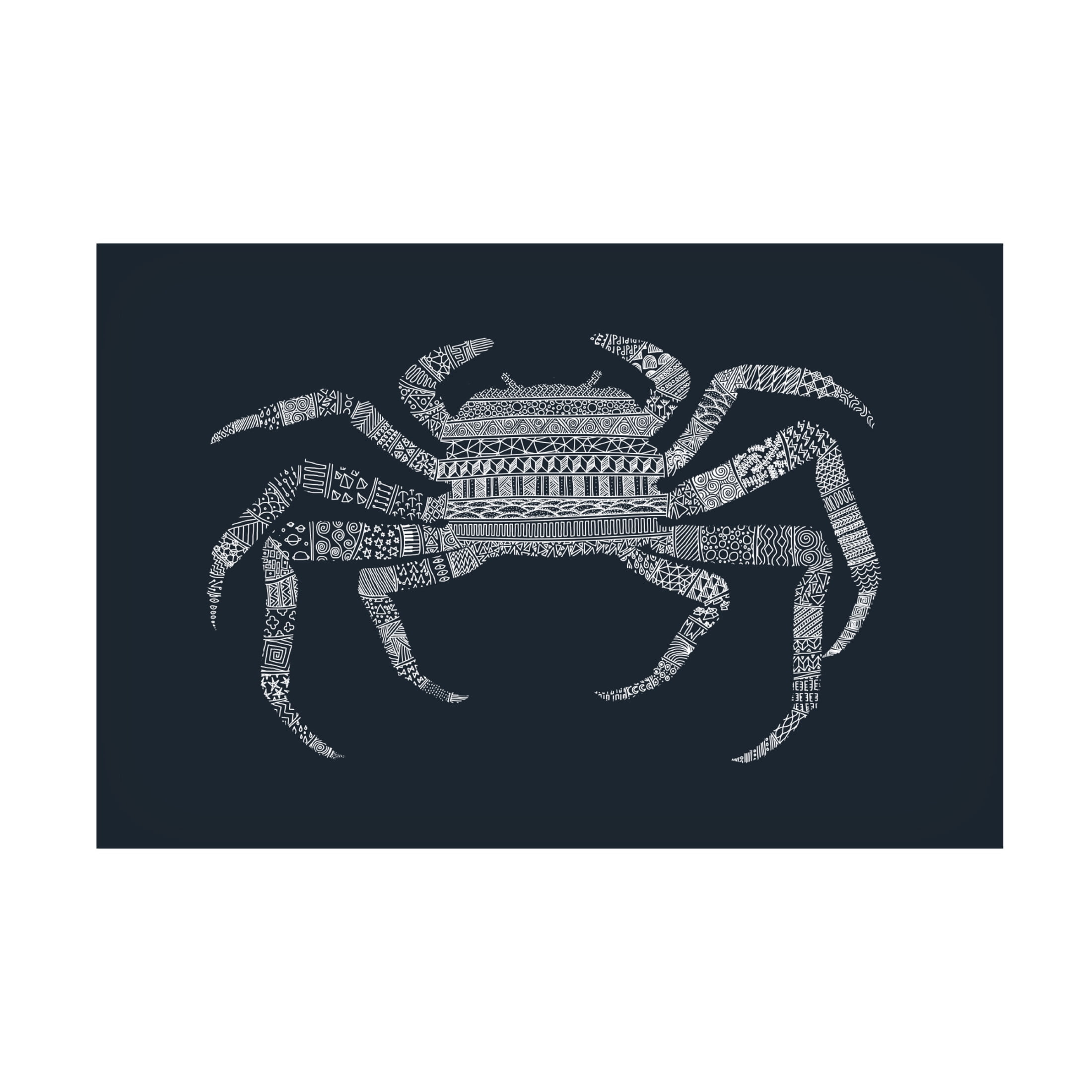 Trademark Fine Art Florent Bodart  Crab Blue Poster Blue Canvas Wall Art