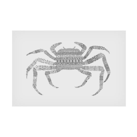 Trademark Fine Art Florent Bodart  Crab Grey Poster Grey Canvas Wall Art