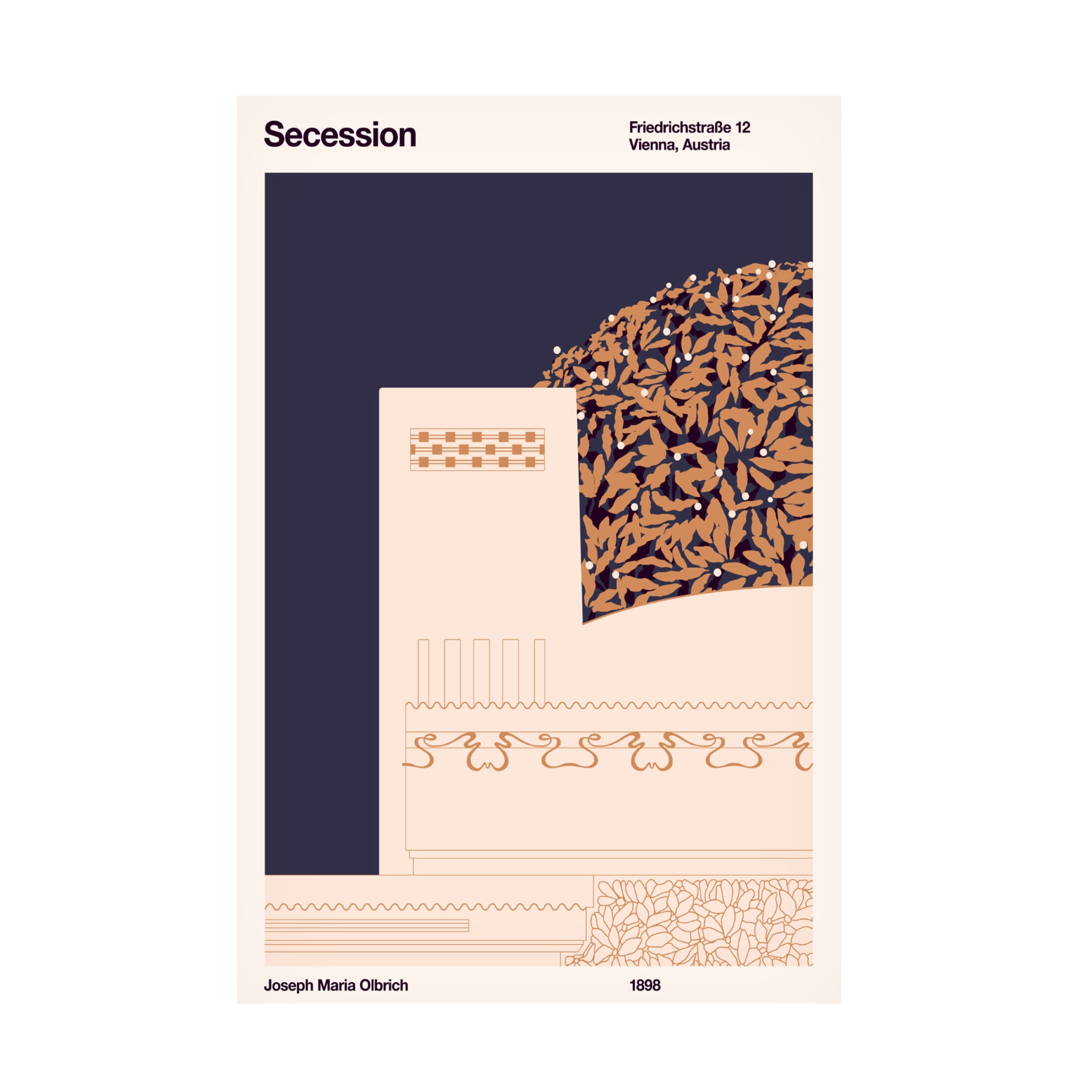 Trademark Fine Art Florent Bodart  Secession Cream Canvas Wall Art
