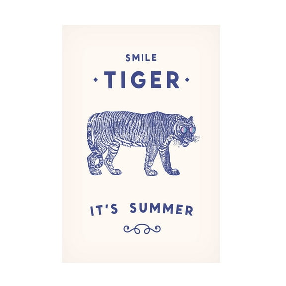 Trademark Fine Art Florent Bodart  Smile Tiger Canvas Wall Art